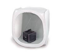 Kaiser KA5894 Kit de tente lumineuse Cube Studio (90 cm x 90 cm x 90 cm, deux lumières), noir et blanc