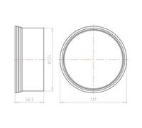 KAISER KAISER Bague d'extension 1281-50 Hauteur d'installation 50 mm Quantité:1