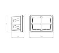 KAISER KAISER Boîtier encastrable universel 1298-37 258 x 188 x 135 mm Quantité:1
