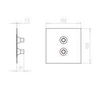 KAISER KAISER Collier de serrage double D15-22 mm 9059-55 150 x 150 mm Quantité:1