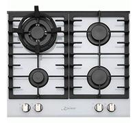 Kaiser KCG 6360W Turbo - Plaque de Cuisson à Gaz 60 cm, Verre Blanc, 4 Zones, Autonome, Encastrée, Brûleurs Supérieurs, 3,8 kW, Brûleur WOK, Gaz Naturel/Propane