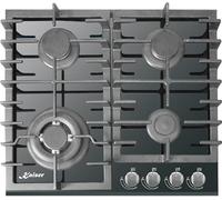Kaiser KCG 6383 plaque de cuisson à gaz Kaiser sur verre noir, vitrocéramique, encastrable pour cuisinière à gaz, 3,8 kW avec adaptateur, 4 feux