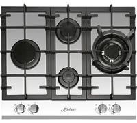 Kaiser KCG 6394 W Turbo Romb Plaque de cuisson à gaz encastrable, blanc verre, gaz sur verre, 3,8 kW WOK, gaz naturel