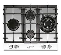 Kaiser KCG 6394w Turbo Romb Plaque de cuisson à gaz 60 cm pour voiture/plaque de cuisson/gaz sur verre blanc/plaque de cuisson à gaz vitrocéramique/brûleur de 3,8 kW Wok