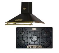 Kaiser KG 9325 Em Plaque de cuisson à gaz rétro 90 cm + hotte Kaiser A 9315 Em 90 cm