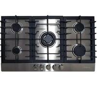 Kaiser KG 9356 Turbo Plaque de cuisson à gaz 86 cm en acier inoxydable autonome - Cuisinière à gaz encastrable avec 5 brûleurs de qualité supérieure, brûleur WOK 3,8 kW - Pour gaz naturel et propane