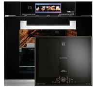 KAISER Kit de four électrique autonome, avec écran TFT, Air fryer, 86 l, avec plaque à induction de 60 cm, zone libre avec 2 zones d'induction Flex EH 6344 N+KCT 61 FI