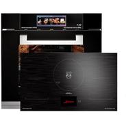 KAISER Kit de four électrique autonome, avec écran TFT, friteuse à air, 86 l + plaque à induction de 90 cm, FREE Zone EH 6344 N+KCT 9140 FI.