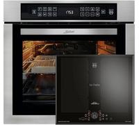 KAISER Kit de four électrique encastrable autonome, en acier inoxydable, 86 L, 15 facts, écran LED + plaque de cuisson à induction, 60 cm, zone libre avec 2 zones à induction Flex EH 6306 N R+KCT 61