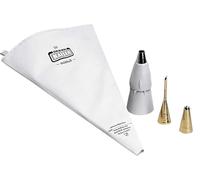 Kaiser Kit de Poche à Douille Professionnel 5 Pièces Poche Kochfest Adaptateur Douilles Inspiration Sweet & Style Stable Reisfester en Coton à Douille Réutilisable et Lave-Vaisselle à Découper Guide
