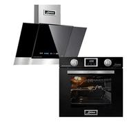 Kaiser Kit EH 6326 Sp+ AT 6438 ECO Hotte aspirante exclusive 60 cm / acier inoxydable encastrable électrique, four autonome, 79 l, 10 fonctions + plaque de cuisson encastrable sans cadre 60 cm