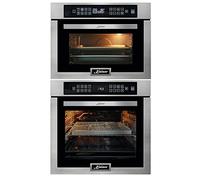 KAISER Kit four encastrable en acier inoxydable 86 l 15 points + four à micro-ondes, 45 cm EH 6306 N R+EH 6307 R avec rallonge télescopique 1 voie