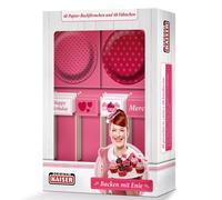 Kaiser - La pâtisserie avec Enie - Set de décoration pour cupcakes, 96 pièces, avec moules en papier et fanions à insérer,