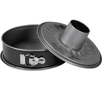 KAISER Moule à charnière Inspiration avec fond tubulaire 8cm Ø26cm noir 2 pièces