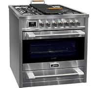 Kaiser Olan 93505 R Cuisinière électrique avec plaque grill 90cm/ cuisinière à gaz/ 4,5 Kw WOK/ 8 fonctions/autonettoyage/gaz naturel et propane possible/qualité luxe/cuisinière électrique/ 115L