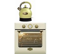 Kaiser Olan Herdset Autark Four à encastrer EH 6432 ElfBE Eco + WK 2000 ElfEm, Retro four électrique encastrable, 68 L, tournebroche Ivoire