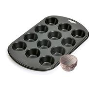 ORIGINAL KAISER Inspiration Lot de 2 moules à muffins avec moules en papier Xmas pour 12 muffins 38 x 27 cm