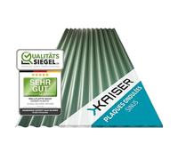 KAISER plaques ondulées de couleur verte, toit ondulé, plastique résistant, panneau de toit, auvent | Sinus 76/18 - 90 x 83 cm | 1 unité