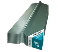 KAISER plastic® Lot de 10 plaques de toit en plaques ondulées, en plastique - Plaques de toit résistantes aux intempéries - Trapèze et Sinus 76/18 - 37 x 98,5 cm