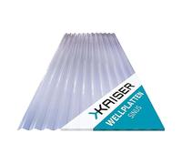 KAISER plastic® Lot de 10 plaques ondulées transparentes - Toit ondulé en plastique - Plaques de toit résistantes aux intempéries - Auvent - Sinus 76/18 - 90 x 300 cm