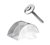 KAISER plastic Lot de 100 entretoises et vis étanches pour plaques sinusoïdales 76/18 - V2A 4,5 x 45 mm Torx TX20, joint d'étanchéité de 20 mm - Entretoises résistantes aux UV - Fabriqué en Allemagne