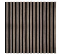 KAISER plastic® Panneaux acoustiques - Couleur : chêne marron foncé - Panneaux muraux en différents formats - Paroi à lamelles en fonte de bois et feutre - Revêtement mural moderne (60 x 60 cm - 1