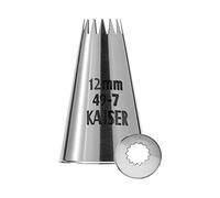 Kaiser Professional Décoration Centre Buse de Couronne, Argent, Taille 4, 12 mm
