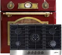 Kaiser Set de cuisinières à gaz EH 6355 RotEm + KCG 9386 Turbo - Kit de four électrique - 79 l - 8 fonctions + plaque de cuisson à gaz vitrocéramique 90 cm - WOK, gaz, propane, gaz naturel et fl.Gas