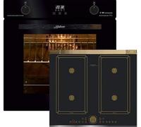 Kaiser Set de cuisinières à induction EH 6367 + KCT 6745 AD - Four électrique 79 l - 10 fonctions+Plaque de cuisson à induction flexible rétro 60 cm encastrable