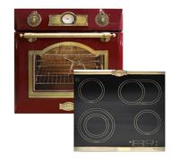 Kaiser Set de cuisinières EH 6355 RotEm+KCT 6185 Em - Plaque de cuisson vitrocéramique 60 cm - Four électrique autonome - 79 l - Four encastrable - 8 fonctions + plaque de cuisson encastrable 60 cm
