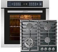 Kaiser Set de cuisson à gaz EH 6306 R + KCG 6383, Four à encastrer,inox,79L 15 Fct. +plaque de cuisson à gaz 60cm