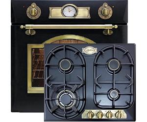 Kaiser Set de Cuisson EG 6345 Em+KG 6325 Em, Four à Gaz à Encastrer 67L + Cuisinière à Gaz Rétro à Encastrer, 60cm