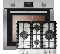 Kaiser Set four EG 6372+ KG 6364 Turbo Romb, Four à gaz encastrable, 79L+cuisinière à gaz encastrable, 60cm
