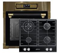 Kaiser Set four EH 6726 AD+KCG 6380, Four encastrable rétro 80L,Four électrique +plaque de cuisson à gaz encastrable 60cm