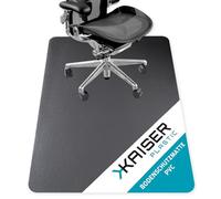 Kaiser Tapis de protection de sol 117 x 153 cm, sous-main gris, pour chaise de bureau, chaise de bureau et chaise de bureau
