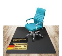 Kaiser Tapis de protection de sol noir pour chaise et bureau, différentes tailles, sous-main antidérapant pour chaise de bureau, fabriqué en Allemagne