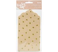 Kaisercraft Lucky Dip Cadeau Enveloppes Kraft W/Paillettes Or 3,5 x 13,3 cm