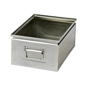 kaiserkraft FRANKEL Bac gerbable en tôle d'acier | capacité 25 l | galvanisé