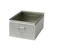 kaiserkraft FRANKEL Bac gerbable en tôle d'acier | capacité 80 l | galvanisé