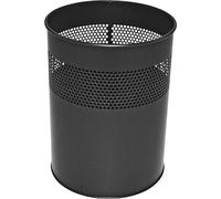 kaiserkraft FRANKEL Corbeille à papier ronde | capacité 30 l | h x Ø 405 x 310 mm | noir