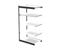 kaiserkraft FRANKEL Rayonnage de Bureau modulaire sans paroi arrière | Hauteur rayonnage 1900 mm | rayonnage additionnel | Largeur x Profondeur 750 x 500 mm