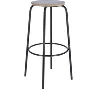 kaiserkraft FRANKEL Tabouret de Bar Paris | Hauteur Assise 750 mm | Noir