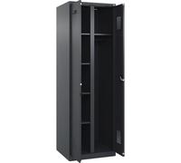 kaiserkraft FRANKEL Vestiaire pour Produits de Nettoyage Evolo Plus | 1 Compartiment | cloison médiane Centrale | Gris | l 600 mm | avec Patins | Serrure à Cylindre