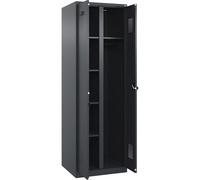 kaiserkraft FRANKEL Vestiaire pour Produits de Nettoyage Evolo Plus | 1 Compartiment | cloison médiane Centrale | Gris | l 600 mm | avec Patins | loqueteau