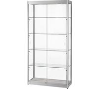 kaiserkraft FRANKEL Vitrine | l x p x h 1000 x 400 x 2000 mm | éclairage par diodes | Ø tête de Lampe 35 mm | sans Armoire inférieure