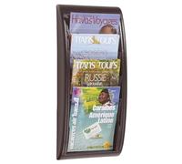kaiserkraft | Présentoir mural | 4 cases pour format A4 | noir | lot de 2
