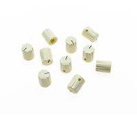 Kaish 10 pcs Blanc vieilli Guitare amplificateur de bord festonné Cylindre à bouton Boutons de pédale d'effet