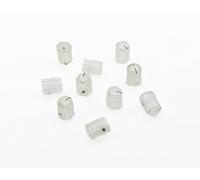 Kaish 10 pcs Effacer Guitare amplificateur de bord festonné Bouton Cylindre Transparent Boutons de pédale d'effet
