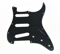 Kaish 11 trous Jimi Hendrix Guitare de style Strat Pickguard pont inversée Noir 3 plis