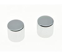 Kaish 2 pcs Chrome 18 mm Guitare basse Dessus Plat Boutons de corps pour Tele Telecaster Guitare Boutons